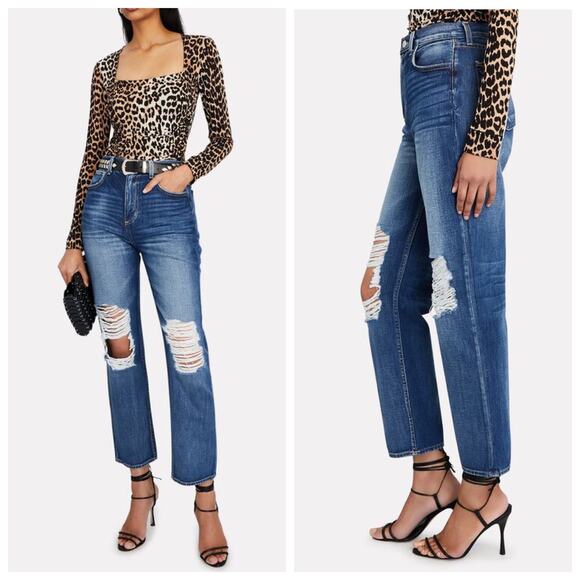 L’AGENCE Ezra Ultra High Rise Stovepipe Jeans in Newberry Blue Size 29 - Picture 1 of 11